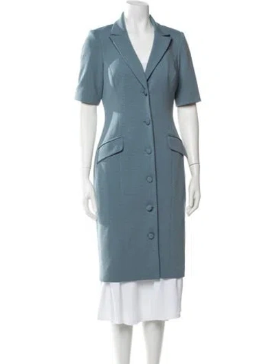 Pre-owned Badgley Mischka Coat In Blue