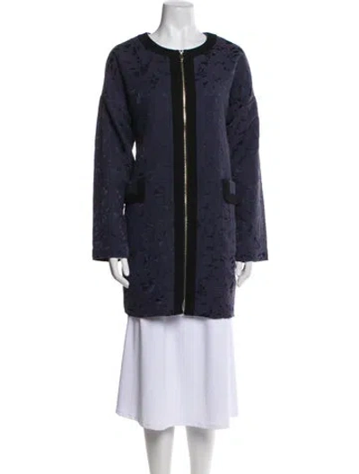 Pre-owned Badgley Mischka Coat W/ Tags In Blue