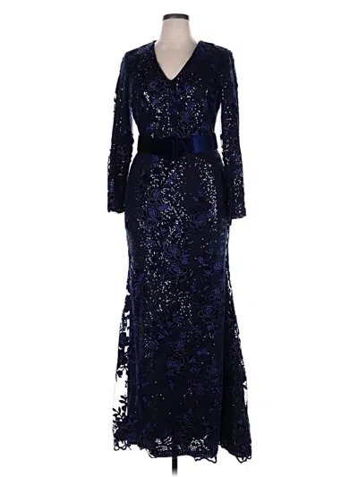 Pre-owned Badgley Mischka Cocktail Dress In Blue