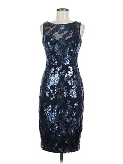 Pre-owned Badgley Mischka Cocktail Dress In Blue