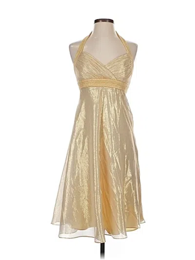 Pre-owned Badgley Mischka Cocktail Dress In Gold