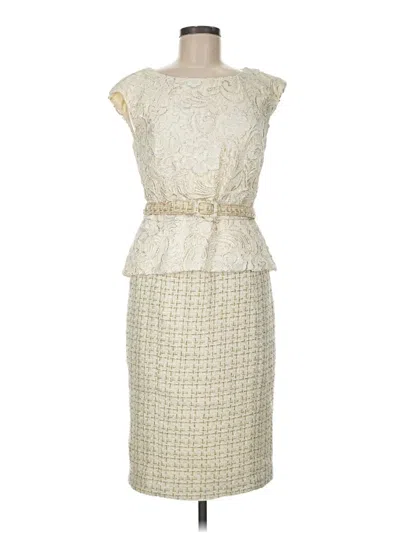 Pre-owned Badgley Mischka Cocktail Dress In Ivory