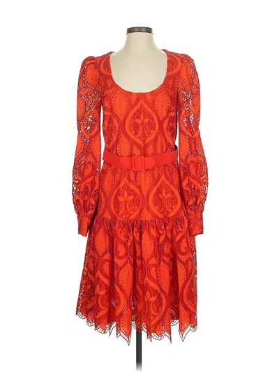 Pre-owned Badgley Mischka Cocktail Dress In Orange
