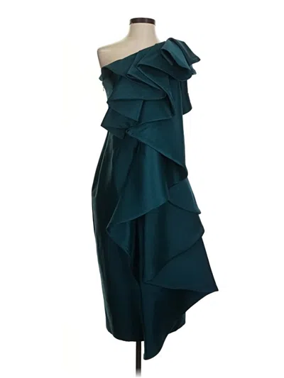Pre-owned Badgley Mischka Cocktail Dress In Teal