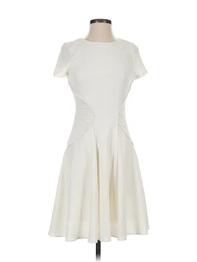 Pre-owned Badgley Mischka Cocktail Dress In White
