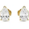 Badgley Mischka Collection 14k Gold Pear Cut Lab-created Diamond Stud Earrings In 2 Ctw Yellow Gold