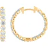 Badgley Mischka Collection 14k Gold Round Cut Lab-created Diamond Hoop Earrings