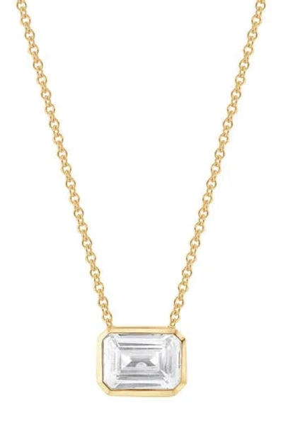 Badgley Mischka Collection 14k Gold Round Cut Lab-created Diamond Pendant Necklace