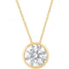 Badgley Mischka Collection 14k Gold Round Cut Lab-created Diamond Pendant Necklace In Gold