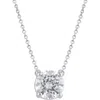 Badgley Mischka Collection 14k Gold Round Cut Lab-created Diamond Pendant Necklace In White