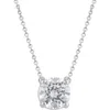 Badgley Mischka Collection 14k Gold Round Cut Lab-created Diamond Pendant Necklace In White Gold