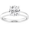 Badgley Mischka Collection 14k Gold Round Cut Lab-created Diamond Ring In White Gold