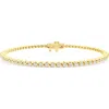 Badgley Mischka Collection 14k Gold Round Cut Lab-created Tennis Bracelet