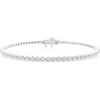 Badgley Mischka Collection 14k Gold Round Cut Lab-created Tennis Bracelet In Silver