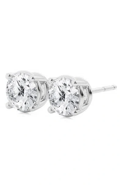 Badgley Mischka Collection 14k Gold Round Cut Near Colorless Lab-created Diamond Stud Earrings In 1.5 Ctw White Gold