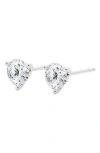 Badgley Mischka Collection 14k Gold Round Cut Near Colorless Lab-created Diamond Stud Earrings In 2 Ctw White Gold