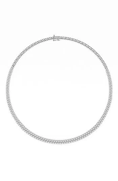 Badgley Mischka Collection 14k White Gold Lab Grown Round Brilliant Diamond Necklace In 11 Ctw White Gold
