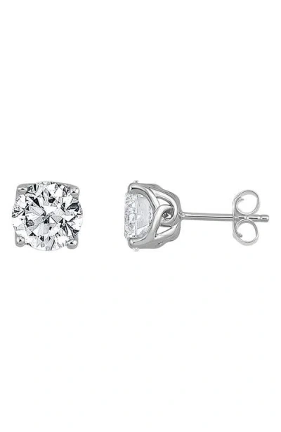 Badgley Mischka 14k White Gold Lab Grown Round Created Diamond Solitaire Stud Earrings