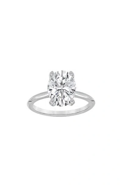 Badgley Mischka Collection 14k White Gold Near Colorless Lab Grown Oval Diamond Solitaire Ring In 1.5 Ctw White Gold