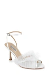 Badgley Mischka Collection Aisha Ankle Strap Sandal In White