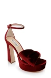 Badgley Mischka Collection Alora Ii Ankle Strap Platform Sandal In Purple