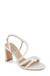Badgley Mischka Collection Amora Slingback Sandal In White Satin