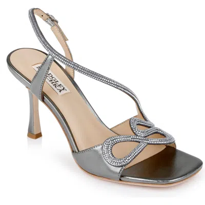 Badgley Mischka Collection Anessa Slingback Sandal In Silver Antique