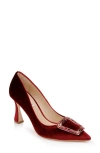 Badgley Mischka Collection Aubree Pointed Toe Pump In Ruby Red