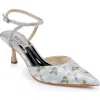 Badgley Mischka Collection Autumn Pointed Toe Ankle Strap Pump In Blue