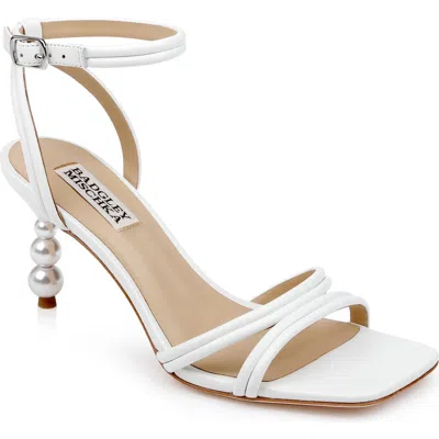 Badgley Mischka Collection Belen Ankle Strap Sandal In White