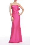 Badgley Mischka Collection Bow Strapless Mermaid Gown
