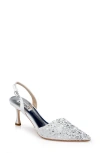 Badgley Mischka Collection Brenna Pointed Toe Pump In White Satin