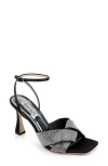 Badgley Mischka Women's Brinlee Strappy High Heel Sandals In Black Satin