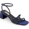 Badgley Mischka Collection Brisa Ankle Strap Sandal In Midnight Satin