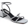 Badgley Mischka Collection Brisa Ankle Strap Sandal In Silver Satin