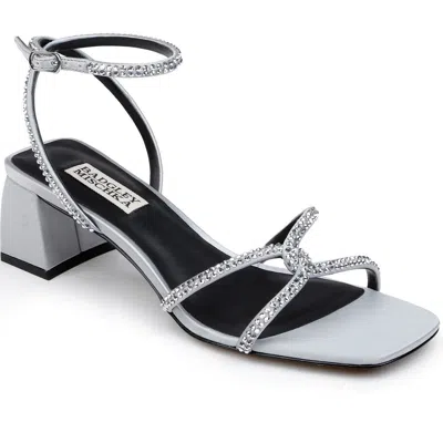 Badgley Mischka Collection Brisa Ankle Strap Sandal In Silver