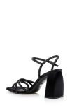 Badgley Mischka Collection Brixley Ankle Strap Sandal In Black Satin