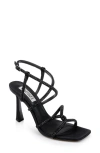 Badgley Mischka Collection Brooke Ankle Strap Sandal In Black Satin