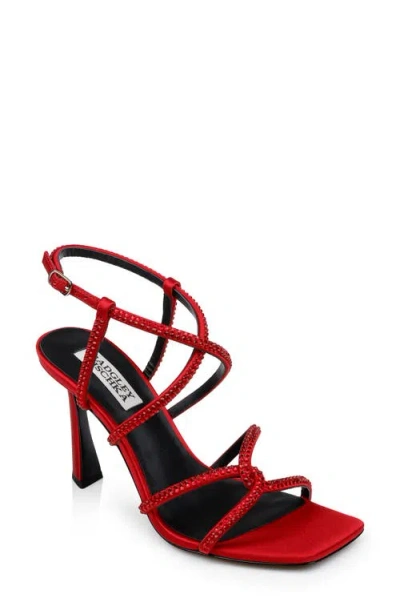 Badgley Mischka Collection Brooke Ankle Strap Sandal In Red Satin