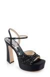 Badgley Mischka Collection Bryleigh Ankle Strap Platform Sandal In Black