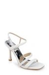 Badgley Mischka Collection Brynlee Ankle Strap Sandal In White Satin