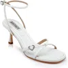Badgley Mischka Collection Brynna Ankle Strap Sandal In White Leather
