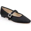 Badgley Mischka Collection Brystol Mary Jane Flat In Black