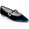 Badgley Mischka Collection Brystol Mary Jane Flat In Blue