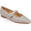 Badgley Mischka Collection Brystol Mary Jane Flat In Champagne Fabric