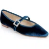 Badgley Mischka Collection Brystol Mary Jane Flat In Dark Teal
