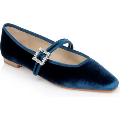 Badgley Mischka Collection Brystol Mary Jane Flat In Dark Teal