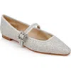 Badgley Mischka Collection Brystol Mary Jane Flat In Silver Fabric