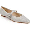 Badgley Mischka Collection Brystol Mary Jane Flat In Silver Fabric