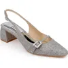 Badgley Mischka Women's Buena Embellished Slingback Flats In Silver Antique